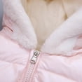 thumbnail image 7 of Ruffled Girls Jacket Coat Loose Winter Warm Soft Collar Hooded Outerwear Light Puffer Jacket for Infants Toddlers Kids Girl 18M-6T, 7 of 7
