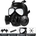thumbnail image 2 of Máscara de gas protectora táctica Airsoft, gafas de protección ocular de cara completa, máscara de gas de calavera tóxica simulada con ventiladores de filtro para juego de pistola de aire comprimido,, 2 of 7
