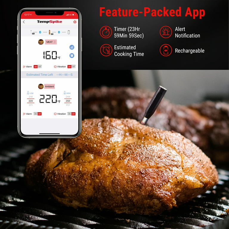 ThermoPro TempSpike 500FT Truly Wireless Meat Thermometer+ThermoPro TP03  Digital Meat Thermometer for Cooking