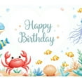 thumbnail image 3 of Colorful Underwater Animals Happy Birthday Banner for Kids Party Room Decoration Celebration Event, 3 of 7