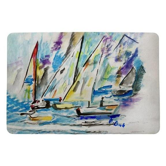 Betsys Sailboats Door Mat - 18 x 26 in.