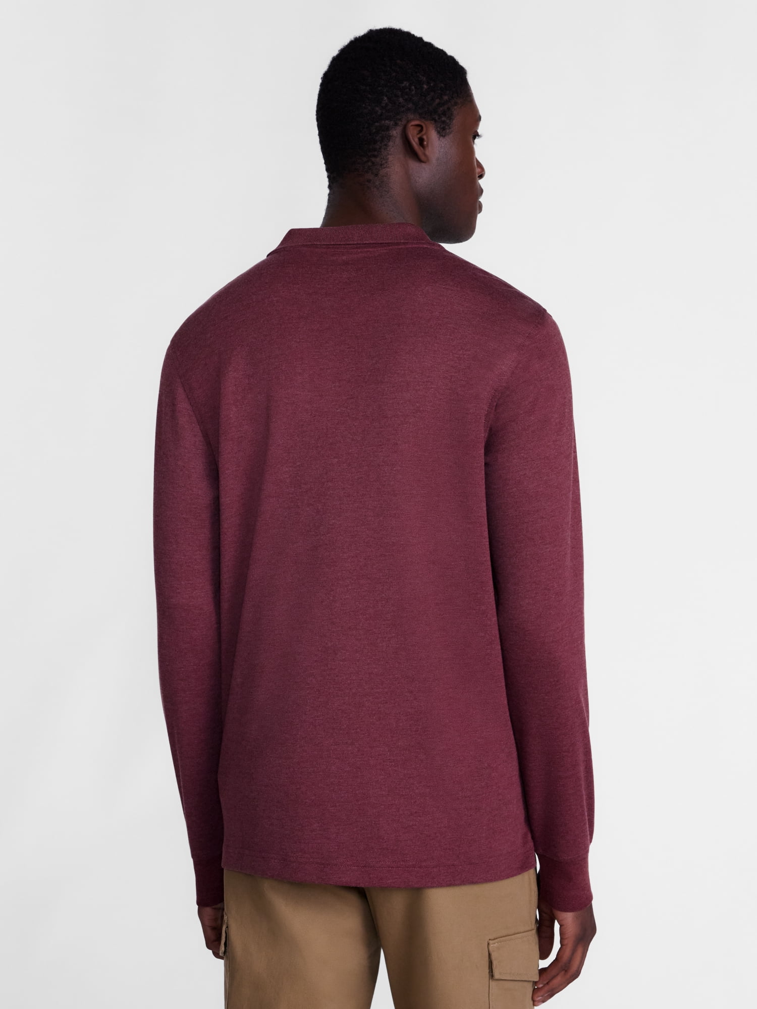 George Men's Interlock Polo Shirt with Long Sleeves, Sizes S-5XB