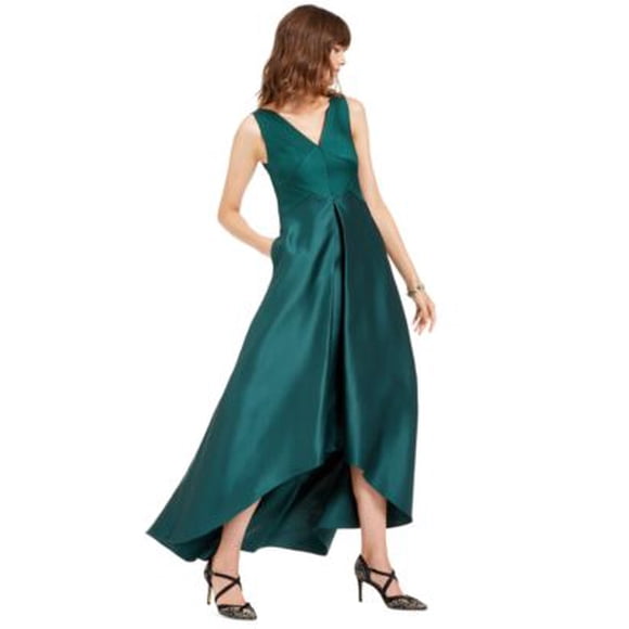 Adrianna Papell High-Low Mikado Gown Size 14