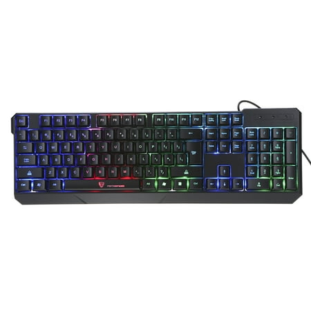 MOTOSPEED 104 Gaming Esport Keyboard USB Wired LED Colorful Backlit Backlight Illuminated PC Laptop Notebook (Best Gaming Desktop For The Money)