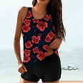 thumbnail image 2 of FAVIPT Surfing Swimsuits for Women Floral Print Blouson Tank Top with Boyshorts Two Piece Summer Surfing Boarding Swimwear Multicolor,M, 2 of 6