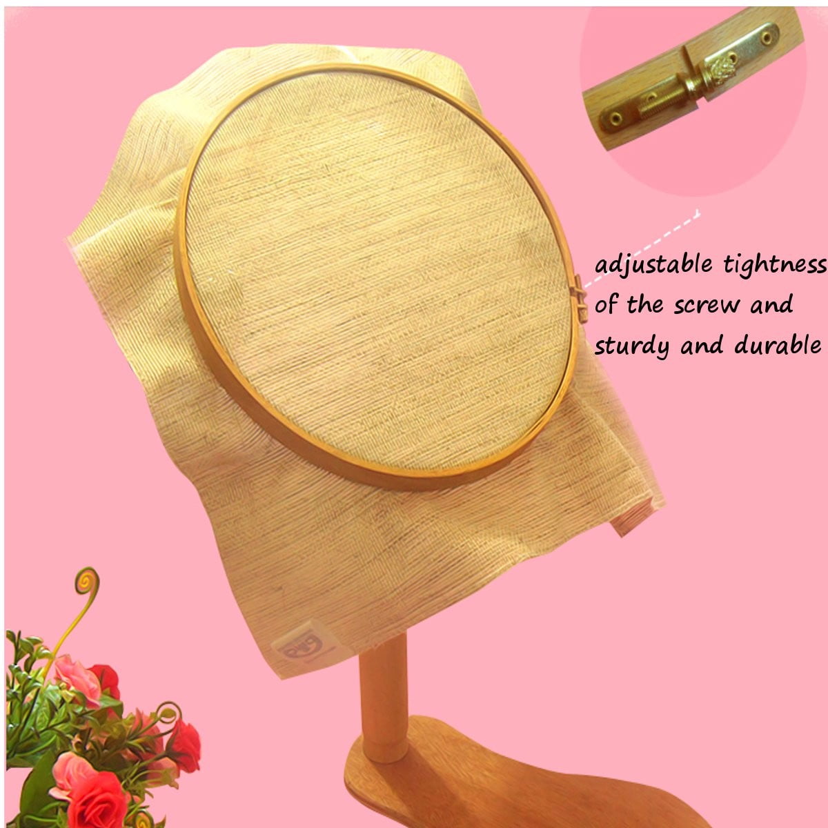 Adjustable embroidery hoop lap frame stand wooden rings cross stitch Adjustable embroidery hoop lap frame stand wooden rings cross stitch