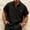 Black, variant on Mens Button Up Shirts Summer Lightweight Tops with One Pocket Loose Fit Short Sleeve Tees for Beach Party