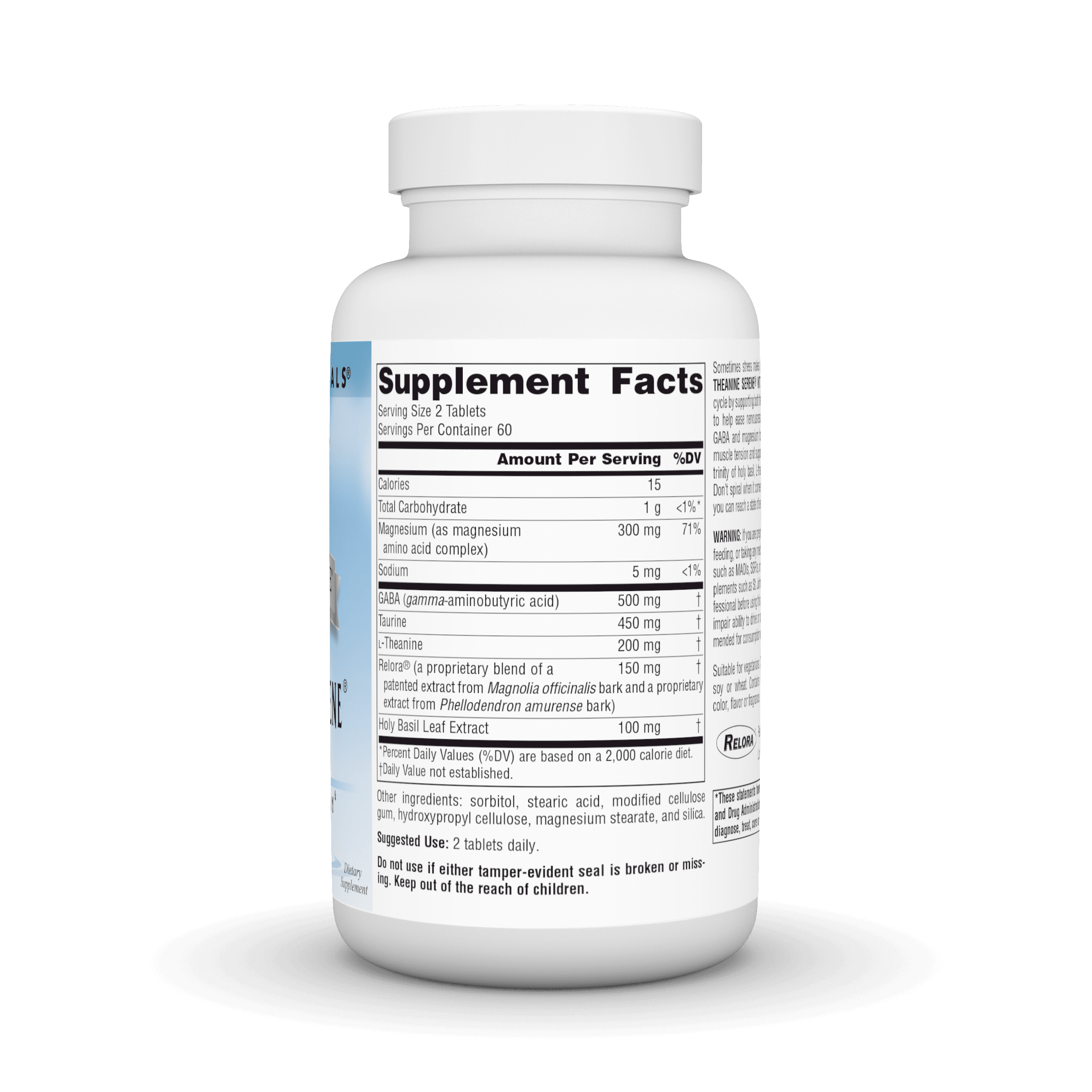 Source Naturals Serene Science Theanine Serene Tablets for Supplementation, 120 Count