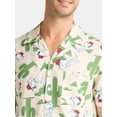 thumbnail image 4 of Peanuts Men's and Big Men's Spike Snoopy Desert Button Down Hawaiian Shirt, Sizes XS-5XL, 4 of 5