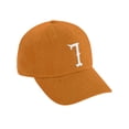 thumbnail image 2 of Daxton 3D Vintage Custom Number Low Profile Adjustable Baseball Dad Hat Cap, Orange White, 7, 2 of 2