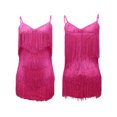 thumbnail image 3 of Vestido Ceñido Al Cuerpo Vestido de cóctel con borlas, sin espalda, para mujer, sin mangas, para club nocturno (Rose Red S) Kuymtek para Mujer Rosa roja T S, 3 of 6