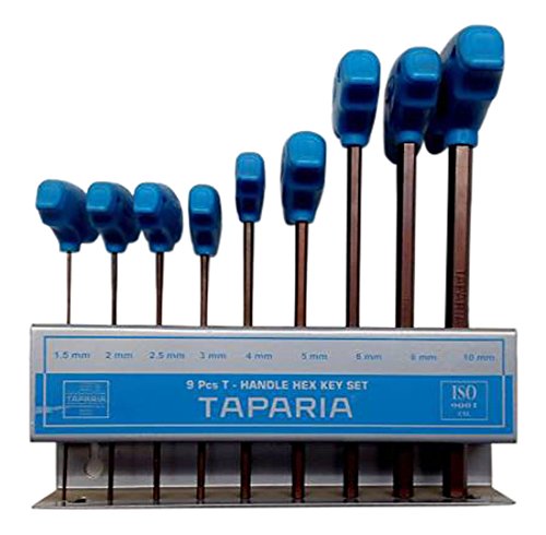 Taparia TAKM9 Steel Handle Allen Key Set (Multicolour, 9-Pieces)