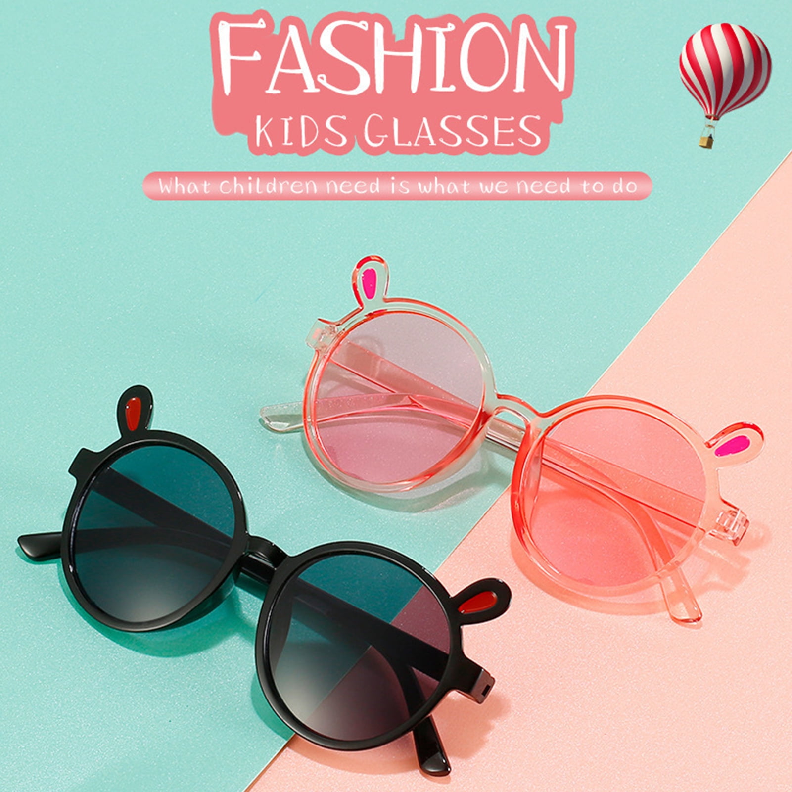 Dream Lifestyle 1 Pair Cartoon Sunglasses Ear Decor Perspective Widely