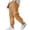 Yellow, variant on Men's Linen Jogger Pants Lightweight Drawstring Elastic Waist Casual Trousers Breathable Loose Fit Summer Lounge Pants with Pockets