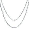 thumbnail image 5 of Nuragold 10K Real White Gold Miami Cuban Link 3.5mm Chain Necklace (16"-30") Italian Jewelry for Men & Women, 5 of 11