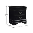 thumbnail image 3 of Pemberly Row Wood Nightstand with 2 Drawers, Traditional Bed Side Table for Bedroom, Black, 3 of 3