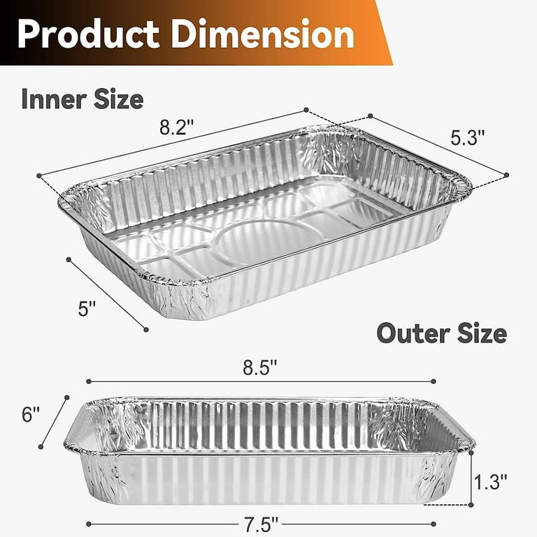  TOHONFOO 20 Pack Drip Pan Liners for Ninja OG701 Woodfire  Outdoor Grill & Smoker - Compatible with Weber Genesis - Spirit - Q Series  - Disposable Aluminum Foil Grease Tray Liners : Home & Kitchen