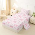 thumbnail image 2 of Erosebridal Princess Bowknot Twin Sheet Sets 3pcs for Kids Girls,Polka Dots Love Heart Bedding for Teens,Microfiber Bedroom Decor, 2 of 5