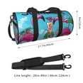 thumbnail image 2 of Balery Beach Flamingo Trio Bolsa de Gimnasio para Mujeres y Hombres, Bolsa de Viaje Impermeable, Bolsa de Fin de Semana con Compartimento para Zapatos y Bolsillo Húmedo, 2 of 6