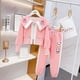 thumbnail image 4 of Traje deportivo para niños, 2 piezas, Sanrioed Anime Hellokitty Melody Cinnamoroll, abrigo y pantalones, versión coreana Kawaii, para otoño e invierno, para estudiantes, 4 of 5