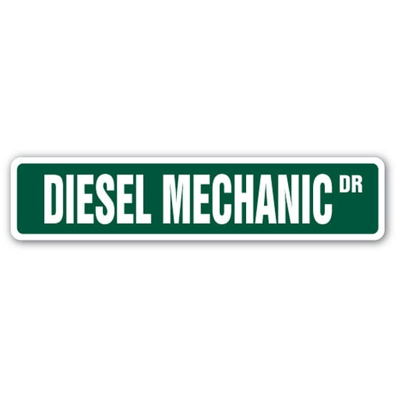 DIESEL MECHANIC Street Sign auto truck repairs marine service | Indoor/Outdoor |  30" Wide