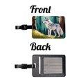 thumbnail image 4 of Wolf Standing Watercolor Faux Leather Travel Luggage Tag, 4 of 7