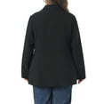 thumbnail image 3 of Agnes Orinda Women's Plus Size Blazer Lapel Long Sleeves Button Down Business Casual Suit Jacket with Pockets 2X Black, 3 of 6