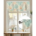 thumbnail image 7 of Rod Pocket Window Valances Colorful Tropical Coral Shell on Beige Short Kitchen Curtains Summer Starfish Window Treatment Drapes for Bedroom Bathroom Living Room 54x18In,1 Panel, 7 of 7