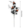 thumbnail image 2 of 18.5Inch Artificial Twig Branches Halloween Branches Picks Stems With Black Maple Leaf and Pumpkin Halloween Floral Decor Centerpieces, 2 of 8