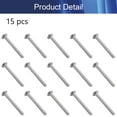 thumbnail image 4 of AVEKI 15 Pcs M4x40mm Vis de Machine Phillips Croix Vis de Tête de Ferme Entièrement Filetage 304 Vis à Tête Ronde en Acier Inoxydable Boulons pour Fixation Composant, Attaches Industrielles et de Construction 0601M, 4 of 6