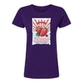 thumbnail image 3 of Playera Blusa De Fresas Strawberry Vintage Retro Ropa Casual Para Mujer Color Morado Talla Grande Marca Emil SaEs, 3 of 4