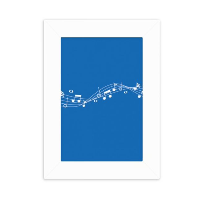 Blue Music Movg 5-le Staff Desktop Photo Frame Picture Display Decoration Art Painting