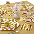 thumbnail image 2 of ELEGANT DISPOSABLE 3 PLY NAPKINS | for Upscale Wedding and Dining | 36 pc | Stripe Collection - Gold, 2 of 6