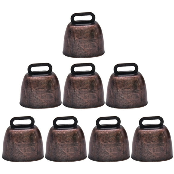 HEMOTON 8 Pieces Cowbell Jewelry Accessories Bells Bulk Rustic Animal Ornament Set