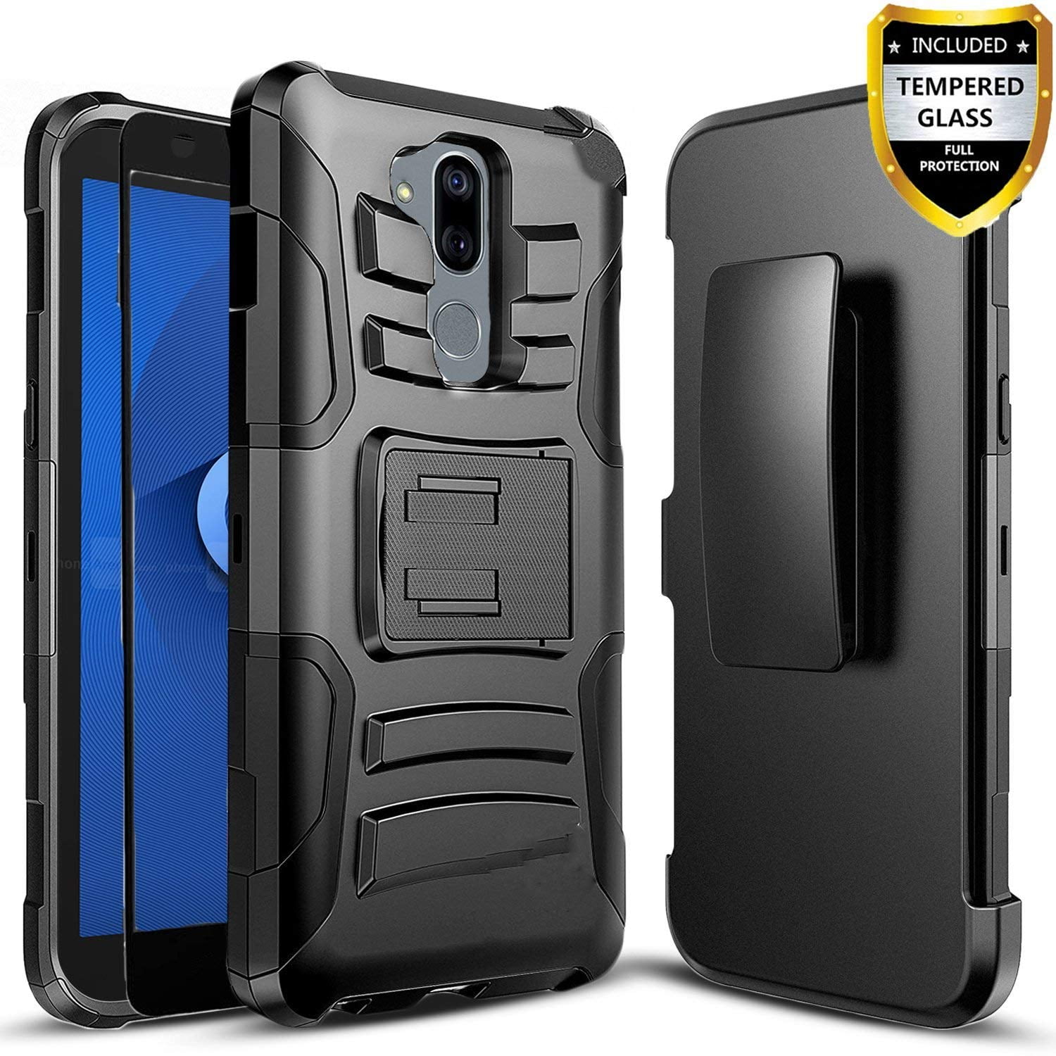 Revvl 2 Plus (TMobile) Phone Case, Dual Layers Holster] And