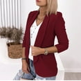 thumbnail image 4 of Baberdicy Blazers for Women Women's Solid Colour Lapel Pocket Suit Jacket, 4 of 8