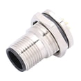 thumbnail image 1 of Conector impermeable para circuito eléctrico industrial de 8 pines con rosca M12 para montaje en panel M12-F1-P8, 1 of 12