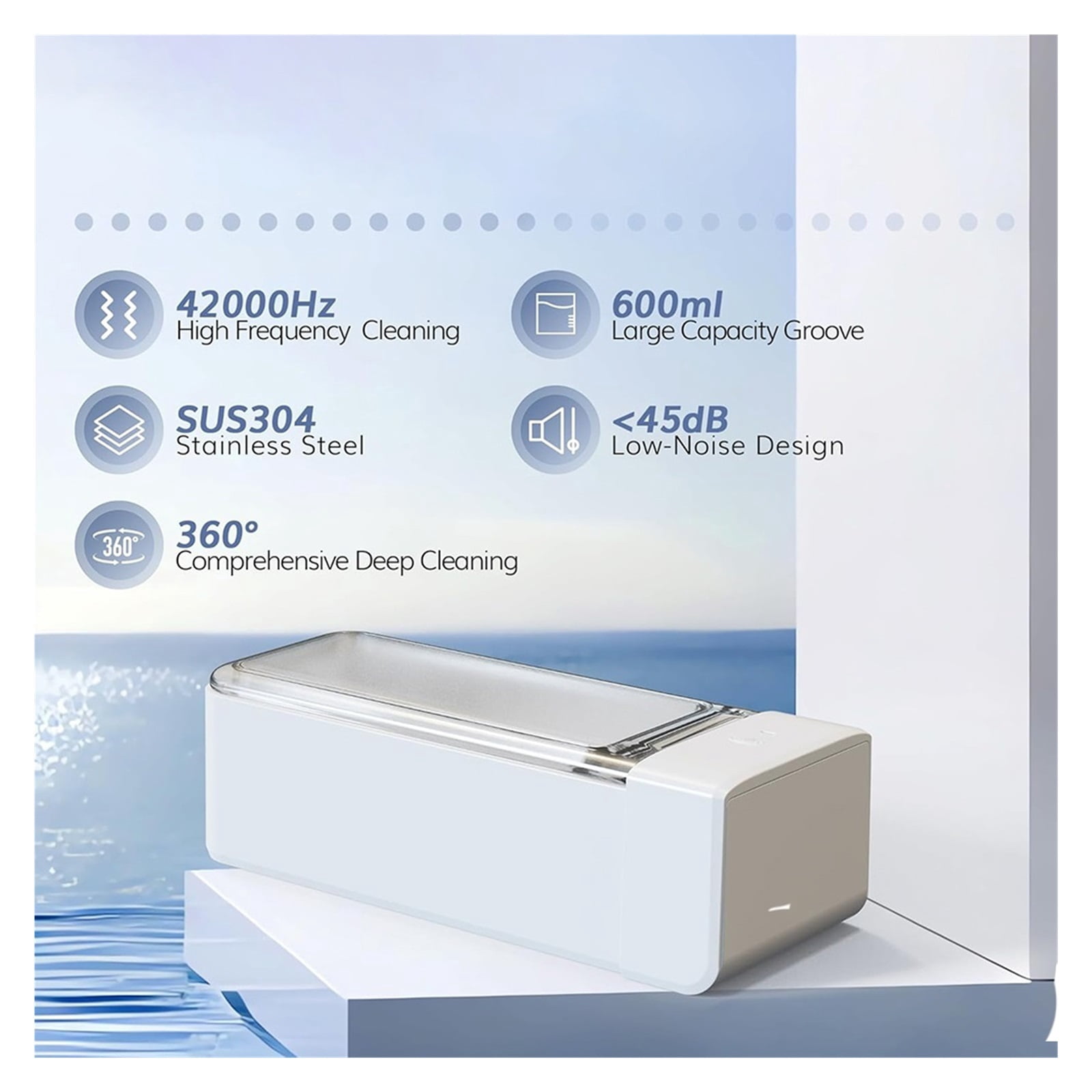 Household Ultrasonic Bath Ultra Cleaner Portable Jewelry Cleaner Machine for Eyeglasses Tool