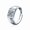 Silver, variant on Moissanite Ring in Silver for Women 925 Sterling Emerald Diamond Ring