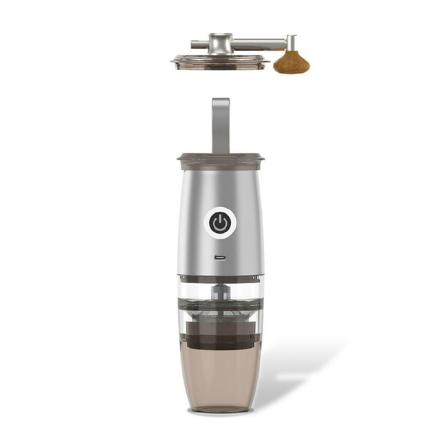 Advancent Molinillo de café Manual eléctrico con mango de fresado, máquina de molienda automática ajustable, herramienta de viaje para el hogar Juegos de servir café y té Plata Advancent HA060736-01B