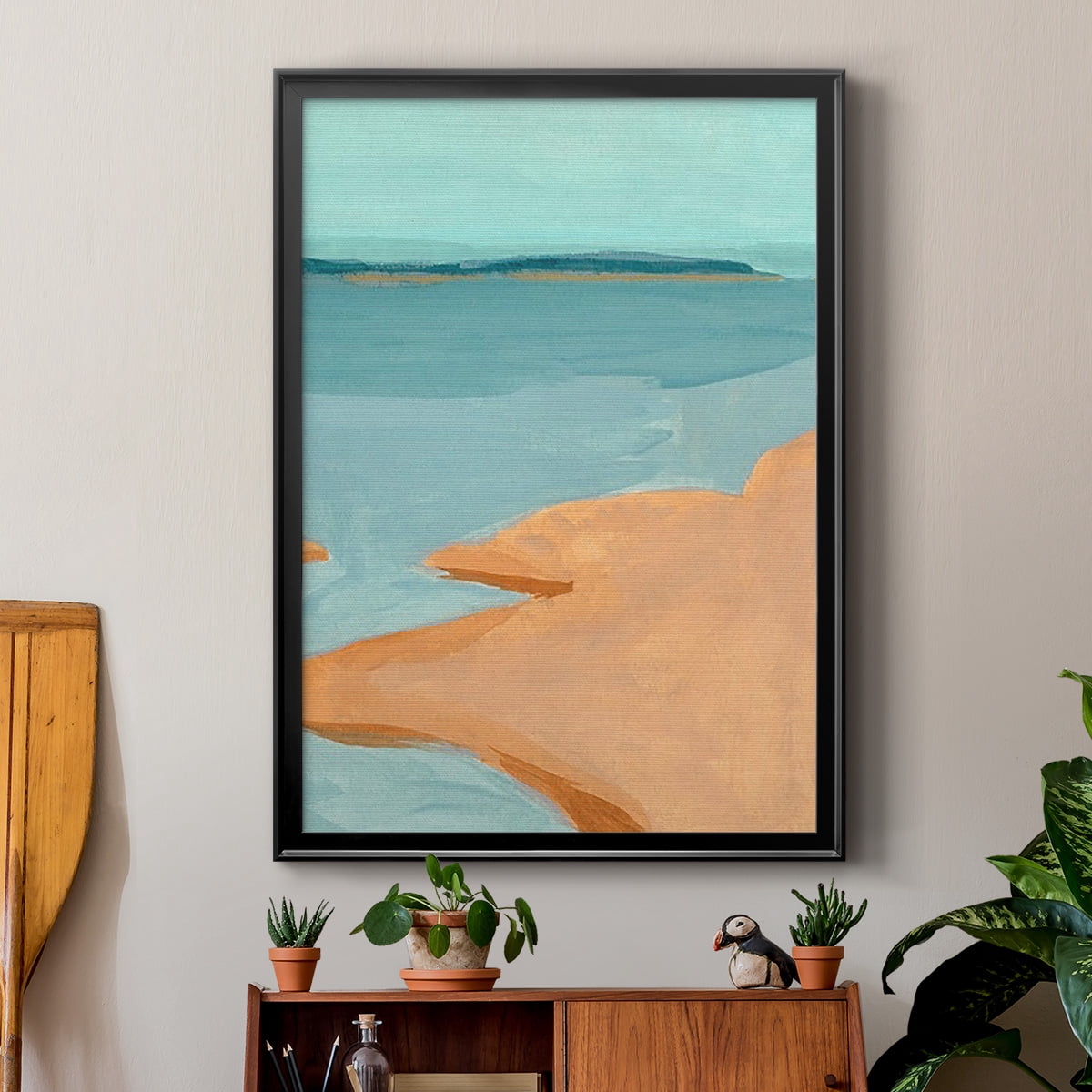 Out on the Sandbar III Premium Framed Print, in Gold, Black, or Silver - Ready to Hang