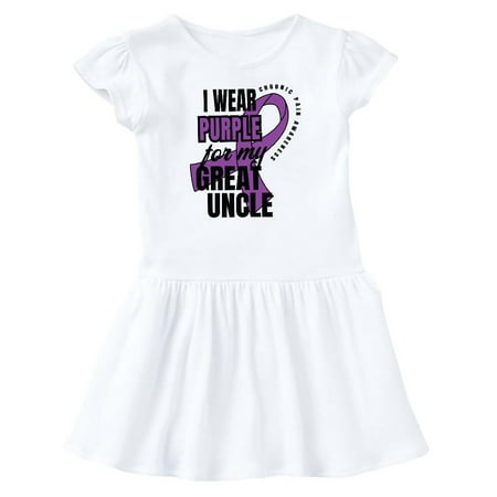 

Inktastic Chronic Pain I Wear Purple For My Great Uncle Gift Baby Girl Dress