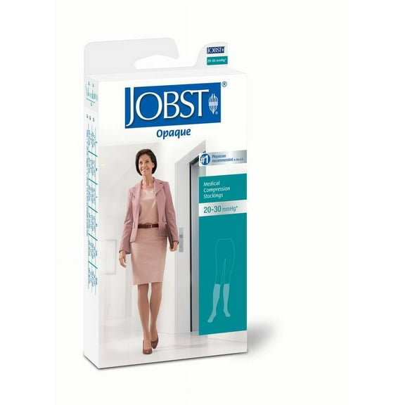 JOBST Opaque Knee High 15-20 mmHg Compression Stockings, Closed Toe, Small, Espresso