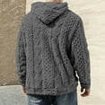 thumbnail image 4 of Mens Fuzzy Sherpa Lined Hoodie Pullover Sweatshirts Long Sleeve Winter Hooded Thermal Casual Outerwear With Pocket, 4 of 7
