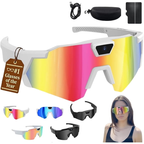 Pov Glasses 4K Baseball Sunglasses with Camera, 2026 Upgrade Smart Camera Glasse for Men Women Sunglasses with Cameras