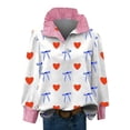 thumbnail image 5 of Valentines Day Blouses for Women Lapel Collared Long Sleeve Button Up Valentine Heart Dressy Top, 5 of 5