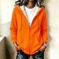 thumbnail image 3 of yillto Fleece Coat for Women Thick Warm Sherpa Fuzzy Lined Hoodie Zip up Sweatshirts Coat with Pockets, 3 of 6