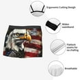 thumbnail image 3 of Vsdgher Retro American Eagle A Pattern Men's Boxer Brief Underwear,Soft Funny Underwear for Men-Medium, 3 of 5