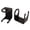 Black, variant on Acrylic Wall Mounted Baseball Bat Display Shelf Holder Rack for Home Stadium Office Collection, 2.8x2.8x2.1 inches / 7x7x5.3 cm Transparent Pack of 2