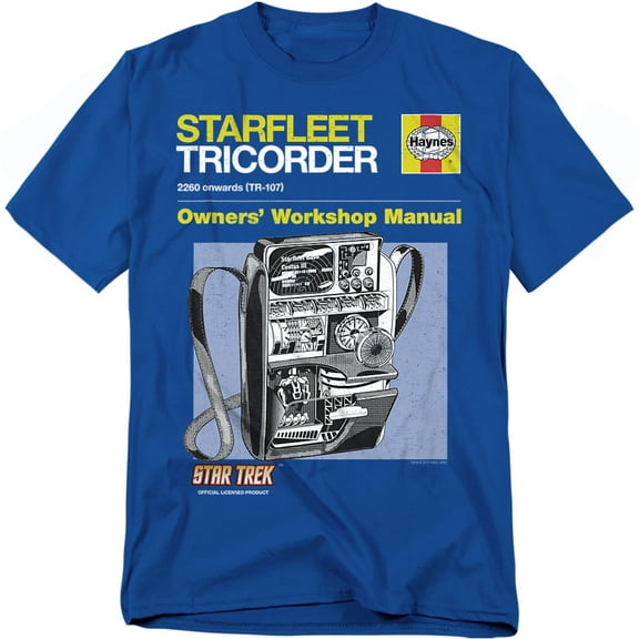 Star Trek Tricorder Manual Officially Licensed Adult T-Shirt S